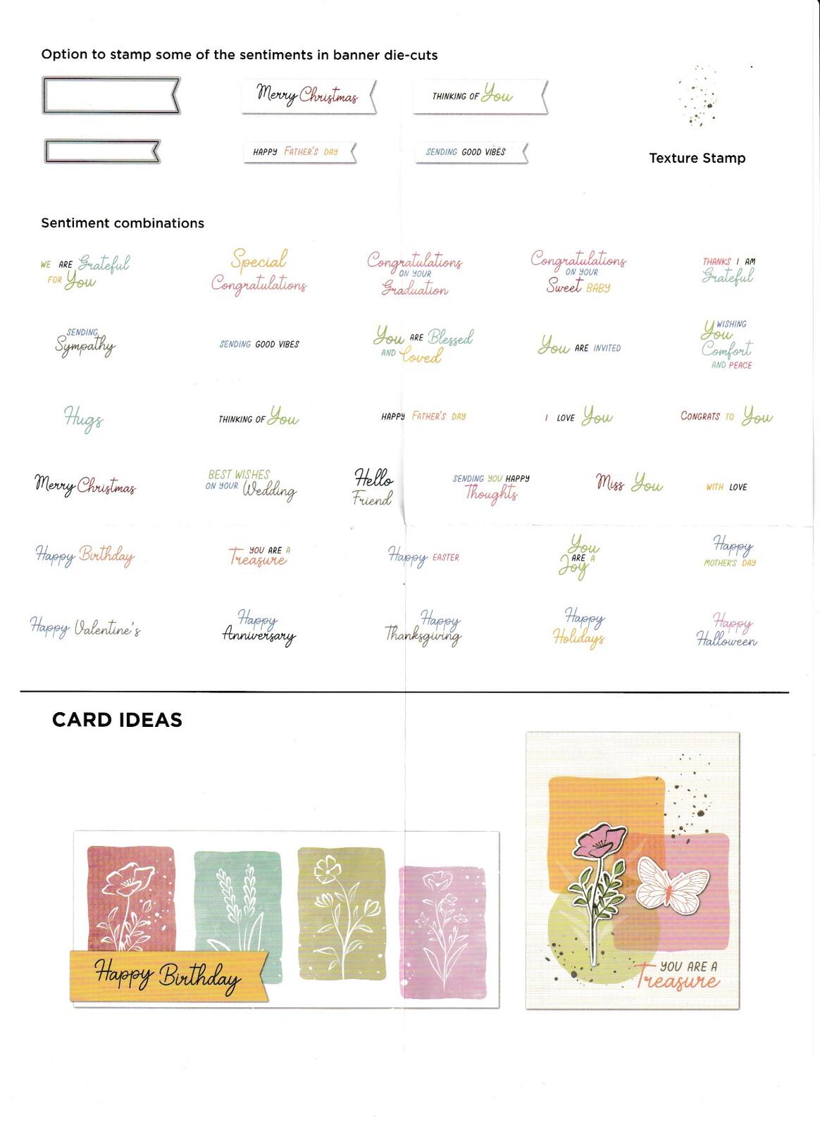 Painted Sentiments - Diamond Press Die, Stamp & Stencil Kit with Adhesive Sheets