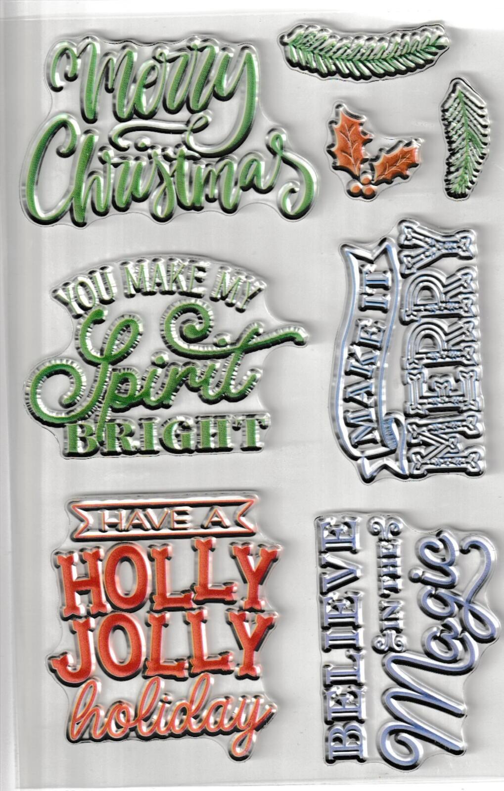 883497 Diamond Press Christmas Greetings Large Stamp Kit  655222449399