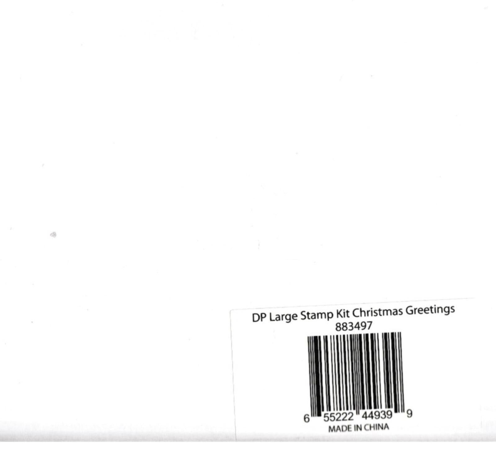 883497 Diamond Press Christmas Greetings Large Stamp Kit  655222449399