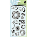 CU 97631 Circles and Dots Inkadinkado Clear Stamps 4" X 8" Sheet