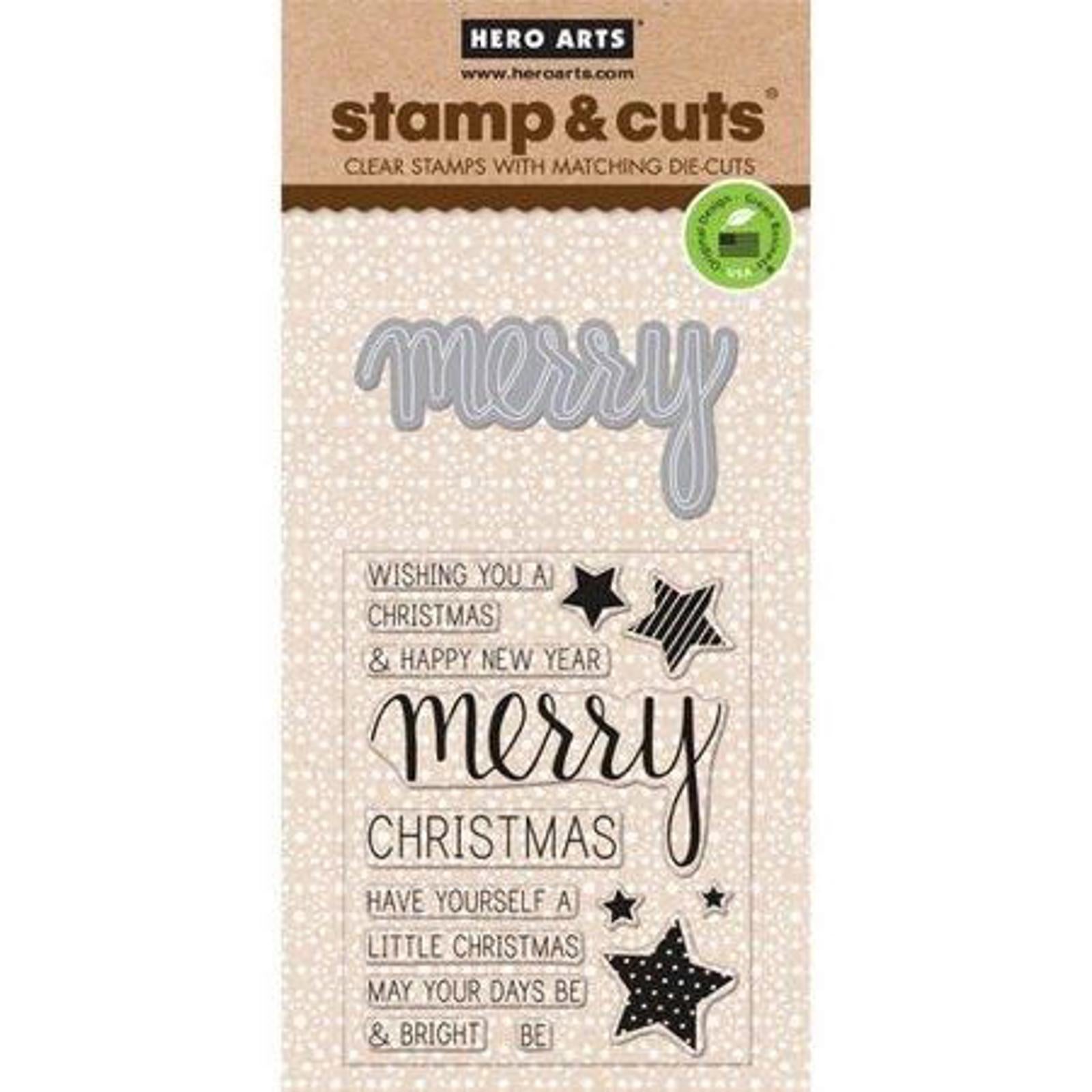 DC170 Hero Arts DC170 Stamp & Cut  Merry