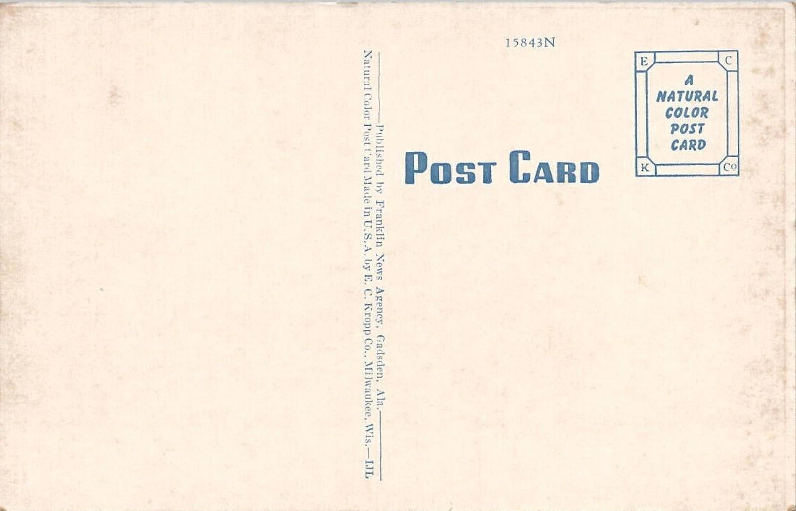 Postcard Calhoun County Court House Anniston Ala UNP Linen EC Kropp