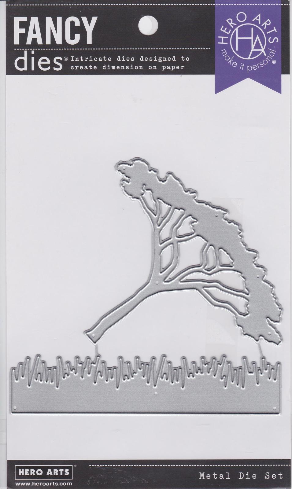 DI399 Thorn Tree and Grasses Fancy Dies Paper Layering Hero Arts 085700912990