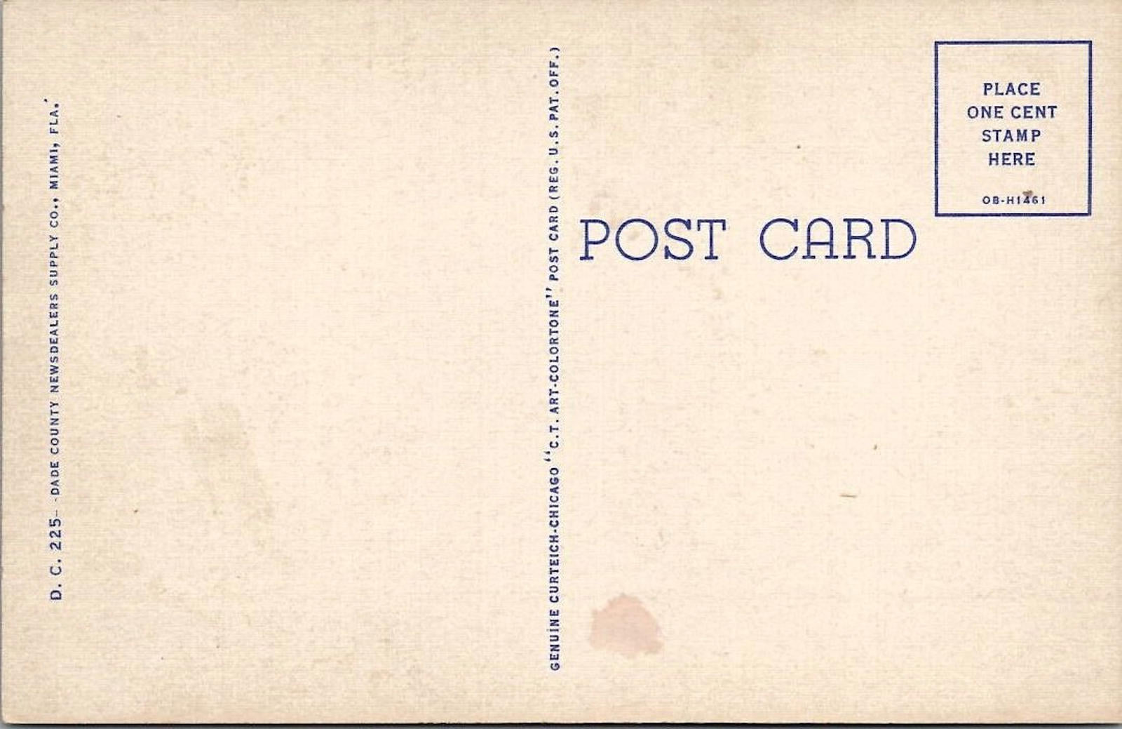 Postcard Sunrise at Miami Beach Florida Curt Teich UNP Linen Dade County 225