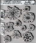 CMS417 Retro Flakes Stampers Anonymous Rubber Stamp Set Designed by Tim Holtz