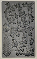 Holly Lane Iron Orchid Designs IOD Silicone Mould Mold for Leaves and Pinecones