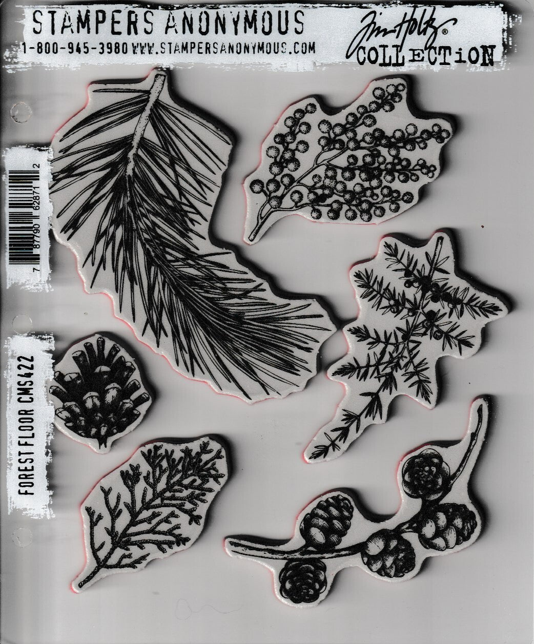 CMS422 Forest Floor Stampers Anonymous Tim Holtz Collection Clear Stamps Set