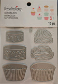 767491 Recollections Layering Dies 10-Piece Cake Cupcake Die Cutting Set Silver