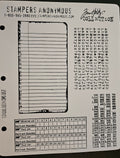 CMS057 School Desk Stampers Anonymous Tim Holtz Type Alphabet Rubber Stamp Set