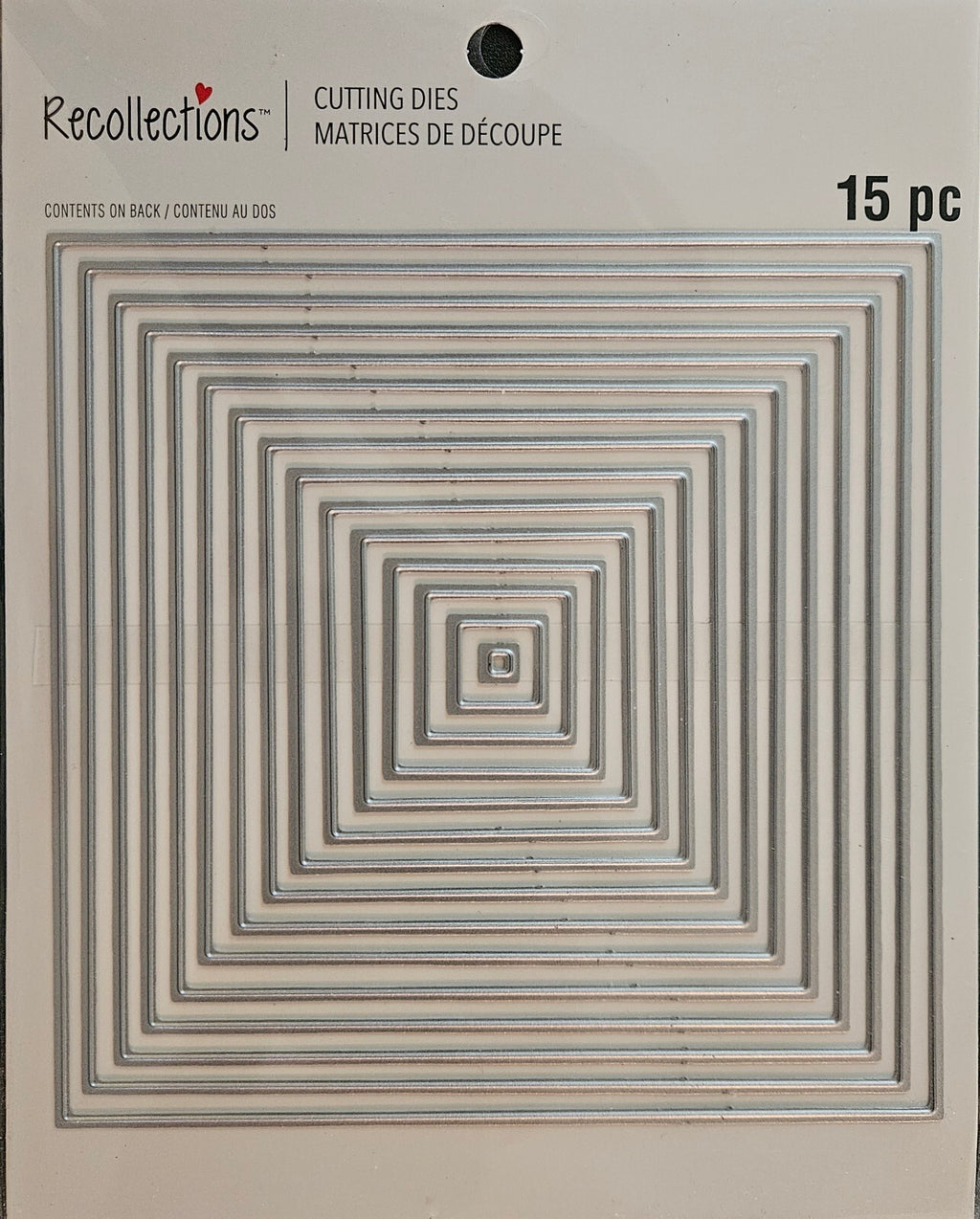 771704 Recollections 15-Piece Nesting Square Cutting Dies Infinity Set