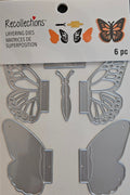 771718 Recollections Butterfly Layering Dies – 6‑Piece Dimensional Craft Set