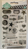 Heidi Swapp Adventure Awaits 31-Piece Stamp Set NIP