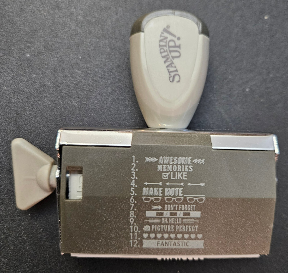 Stampin' Up! Rotating Rubber Stamp with Multiple Phrases