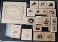 Two-Step Stampin' Baby Blossoms Rubber Stamp Set - 18 Pieces