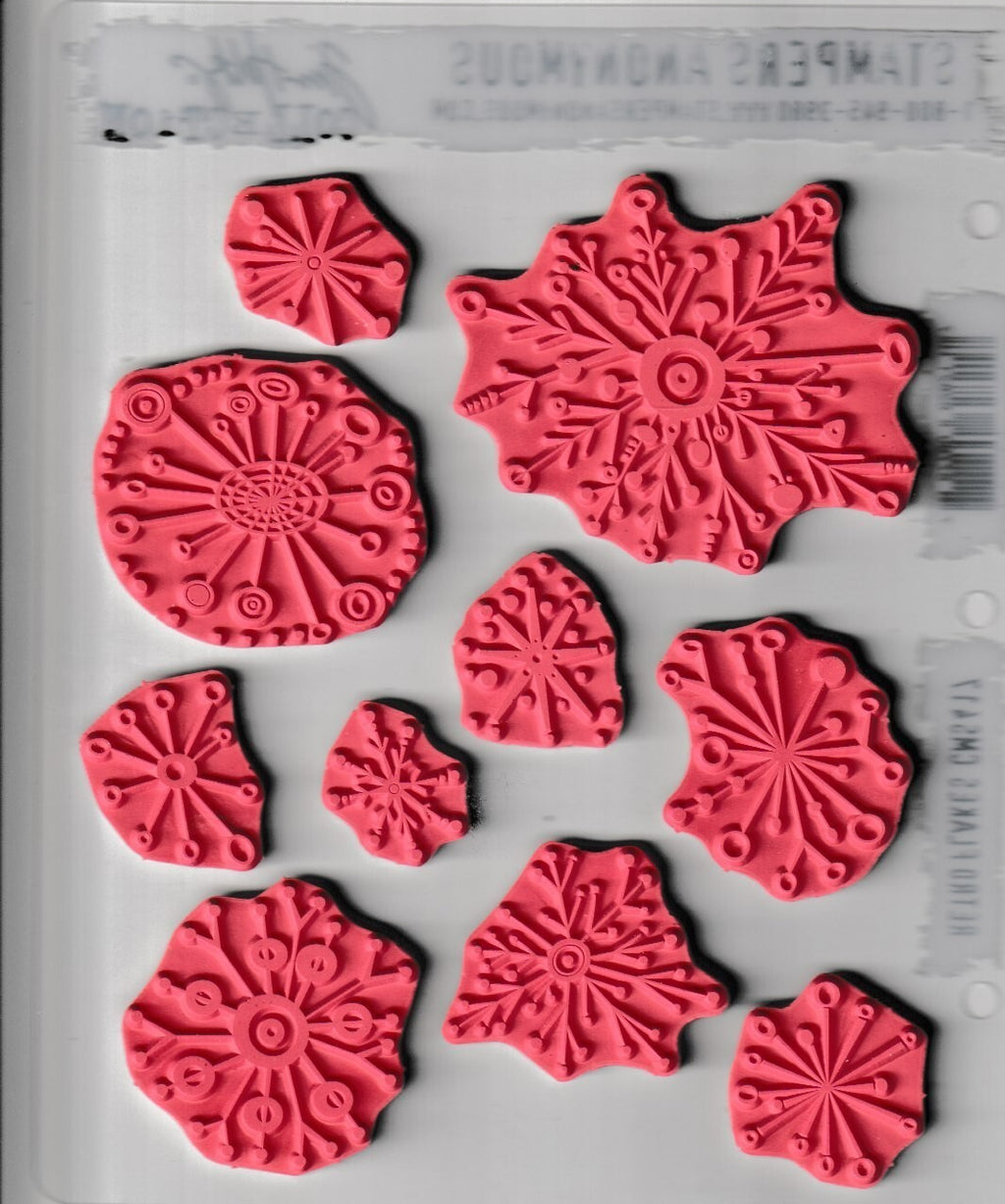 CMS417 Retro Flakes Stampers Anonymous Rubber Stamp Set Designed by Tim Holtz