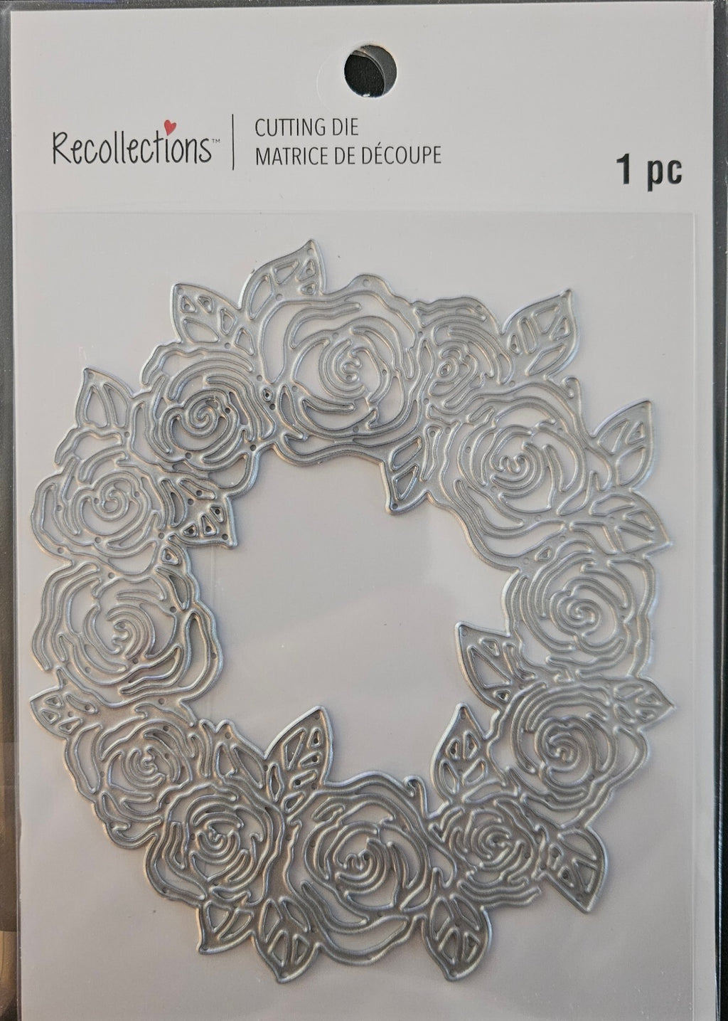 767472 Recollections Rose Wreath Metal Cutting Die 1‑Piece Floral Frame