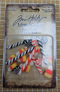 TH94336 Tim Holtz Idea-ology Halloween Miniature Confections Candy Corn Striped