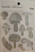 767482 Recollections 10-Piece Mushroom Die Cutting Set Toadstool Fern