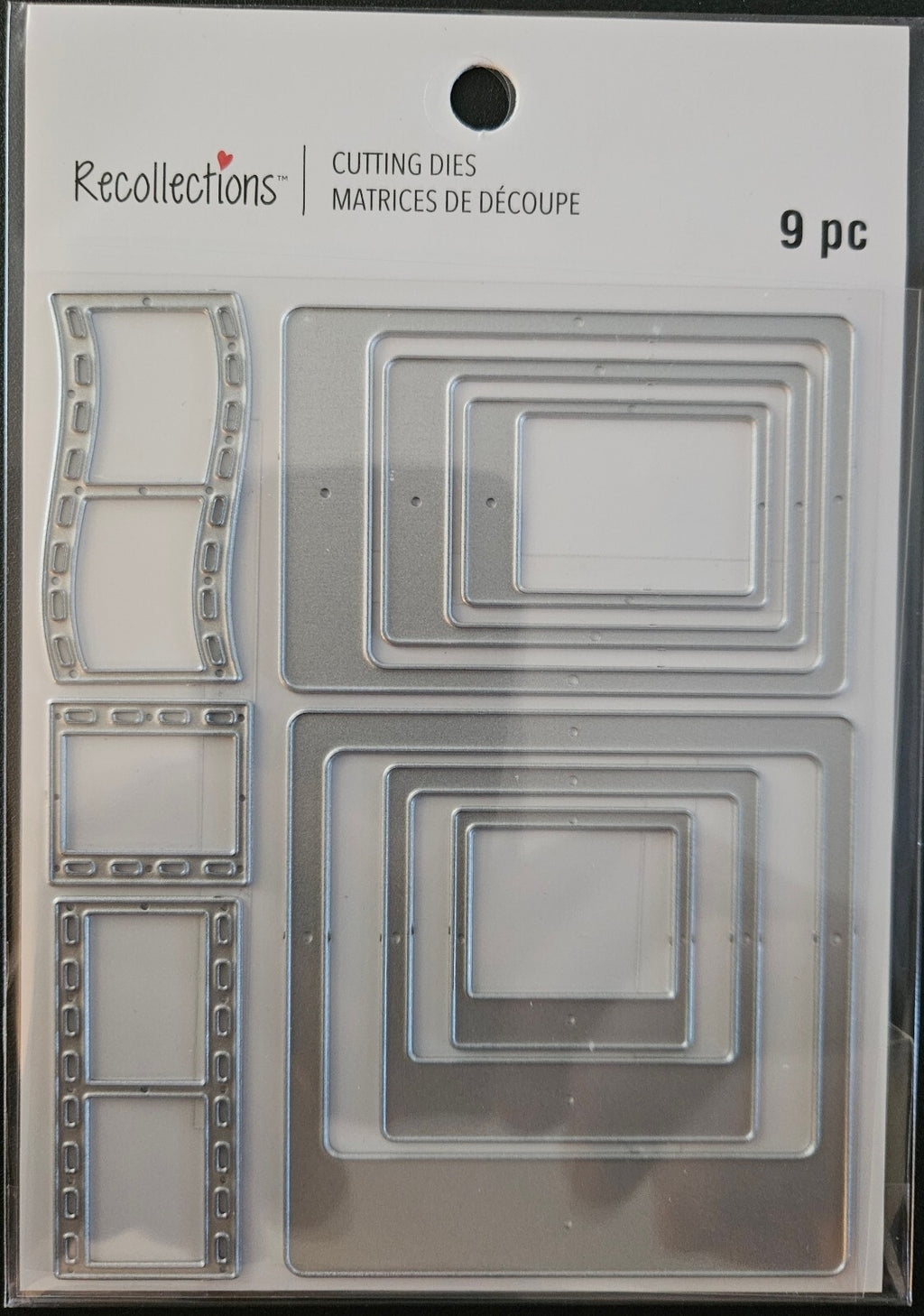 767486 Recollections Filmstrip & Frame Metal Cutting Dies – 9‑Piece Craft Set