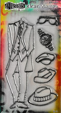 A Day at the Races - Dylusions Couture Clear Stamps 6‑Piece Fashion Set DYB78326