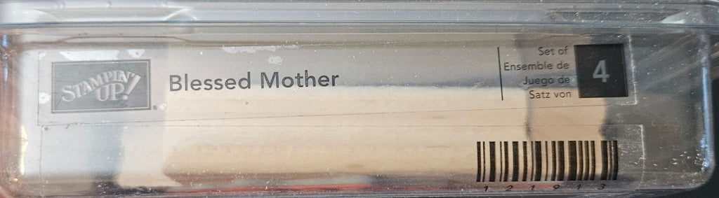 Blessed Mother Rubber Stamp Set - 4 Piece Floral and Sentiment Stamps