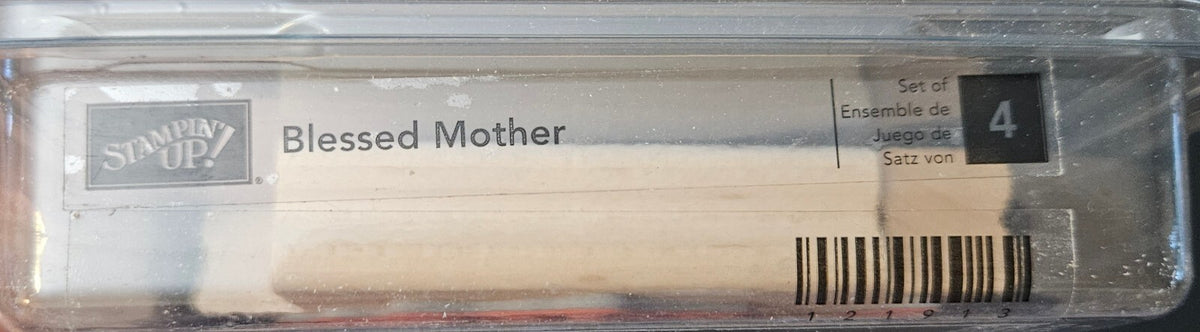 Blessed Mother Rubber Stamp Set - 4 Piece Floral and Sentiment Stamps