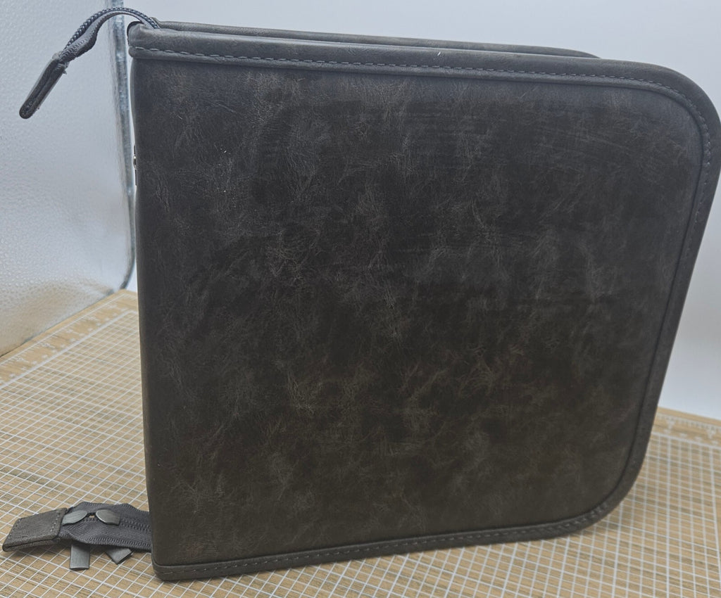 Tim Holtz Idea-ology Stamp Storage Binder  Faux Leather CH93822 9.75 x 10 x 3 In