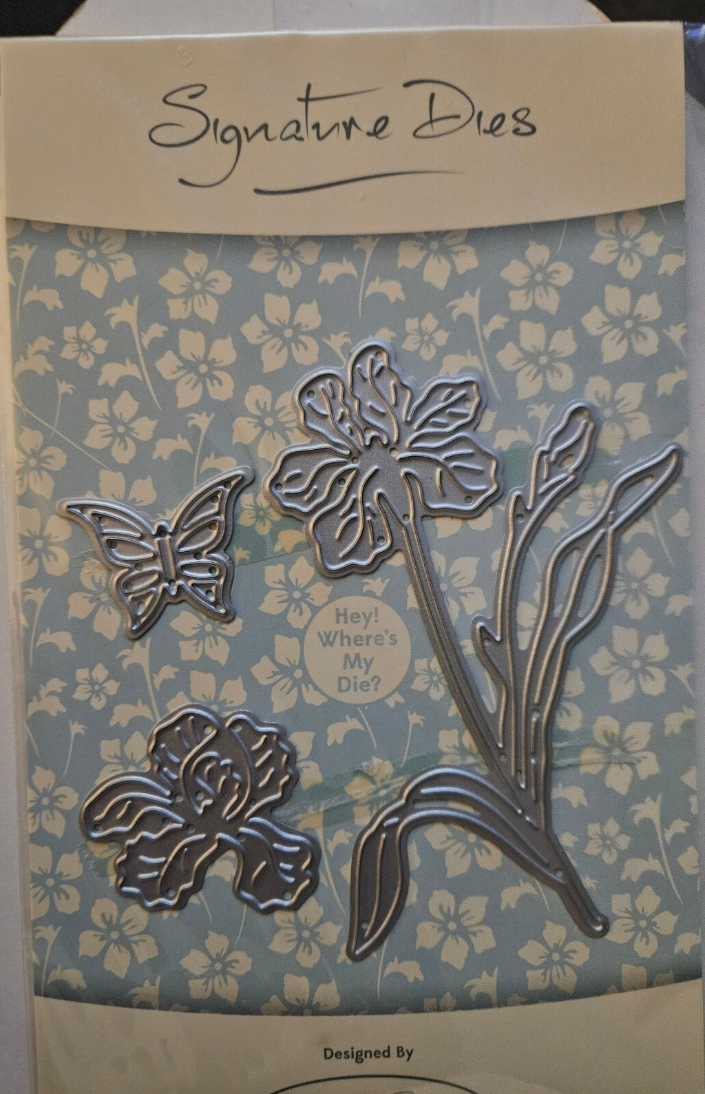 Joanna Sheen Signature Dies Emboss and Clear Stamps Set - Floral and Sentiments