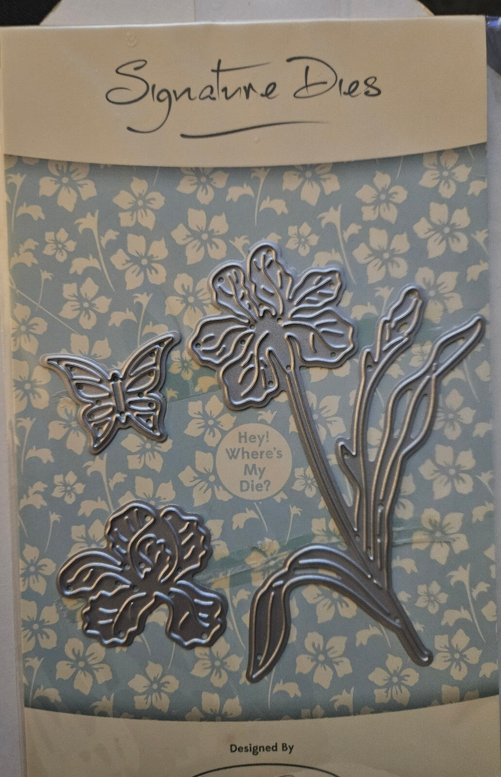 Joanna Sheen Signature Dies Emboss and Clear Stamps Set - Floral and Sentiments