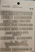 767467 Recollections Birthday Sentiments Metal Cutting Dies – 12‑Piece Word Set