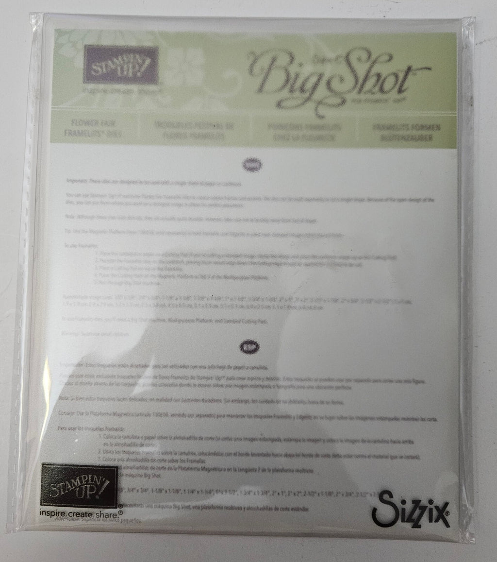 Stampin' Up! Big Shot Flower Fair 11 pcs Framelits Dies Set 133731