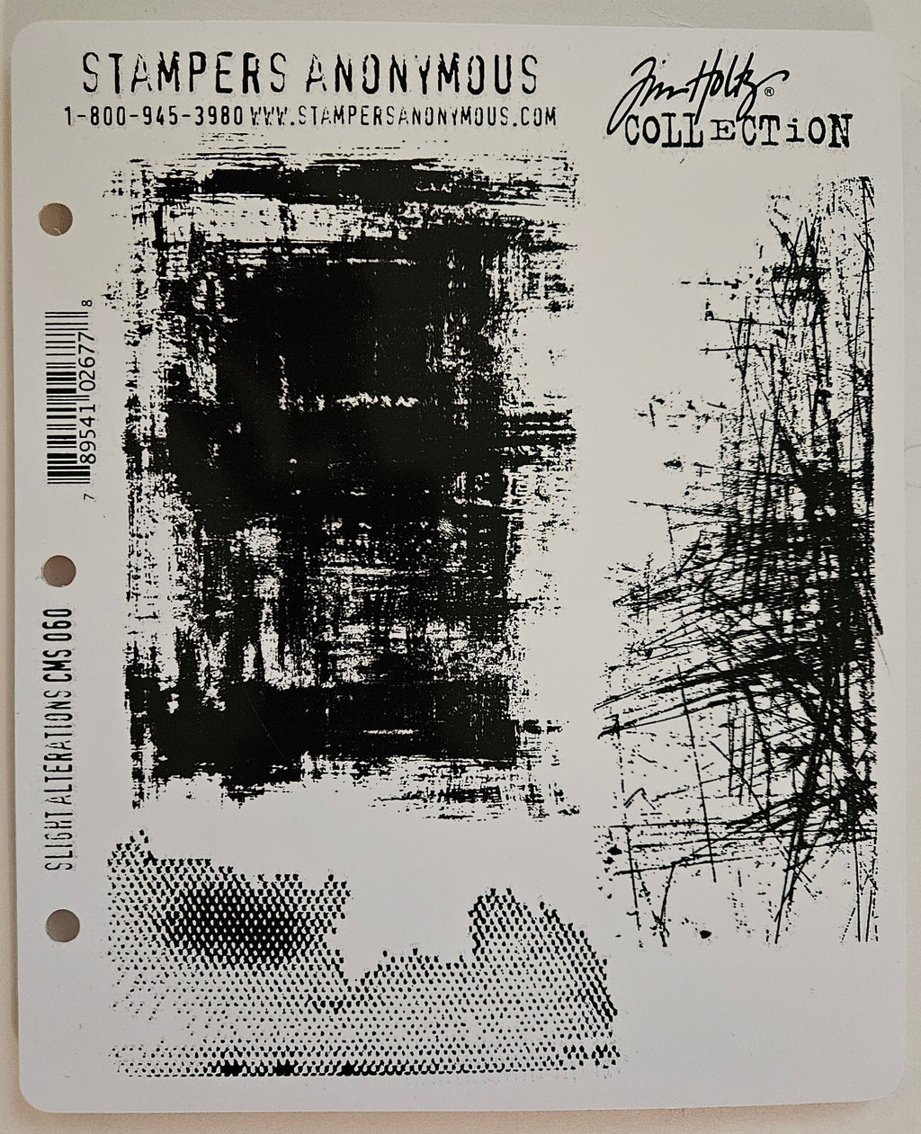 CMS060 Slight Alterations Stampers Anonymous Tim Holtz Rubber Stamps Set