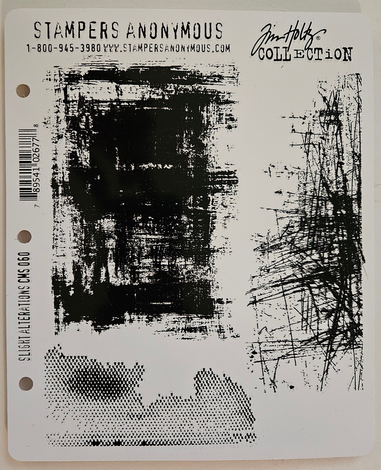 CMS060 Slight Alterations Stampers Anonymous Tim Holtz Rubber Stamps Set