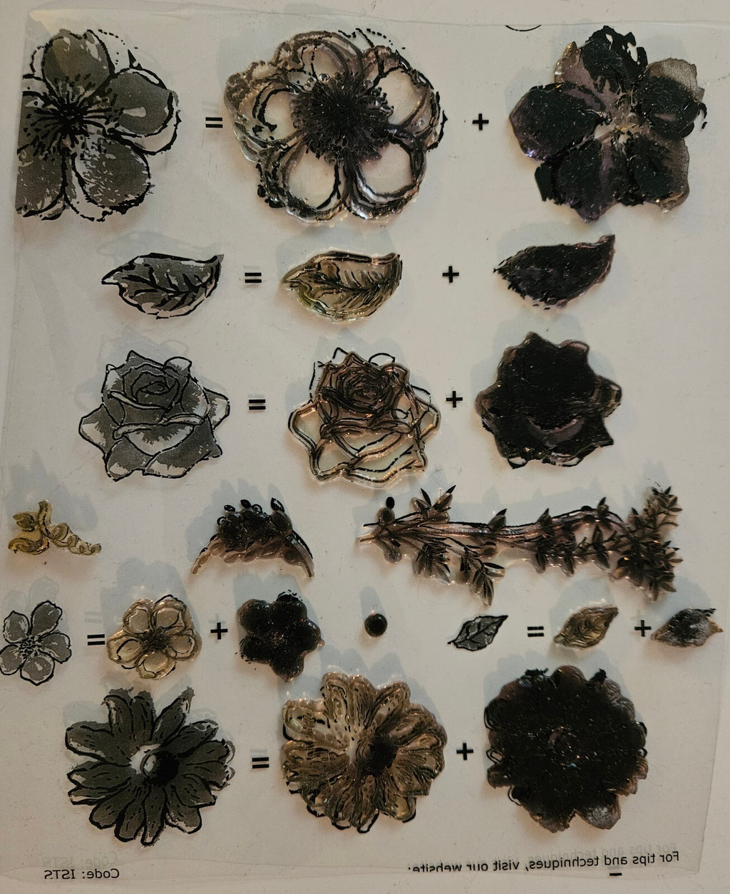 Floral Layering Clear Stamp Set for Crafting and Scrapbooking