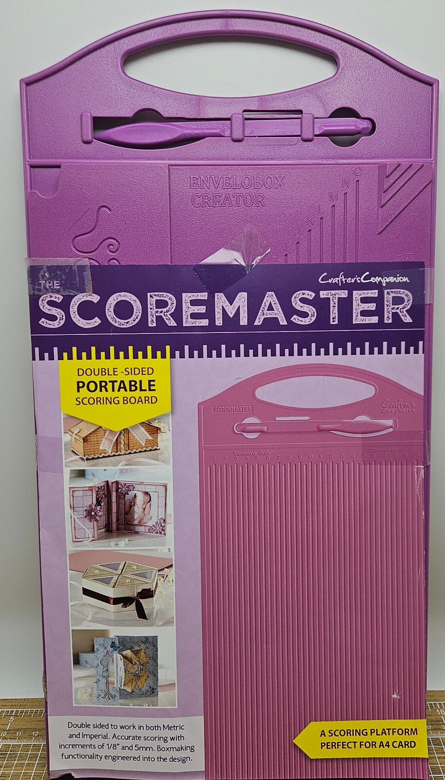 Crafters Companion Scoremaster Envelobox Creator A4 Double Sided Scoring Board