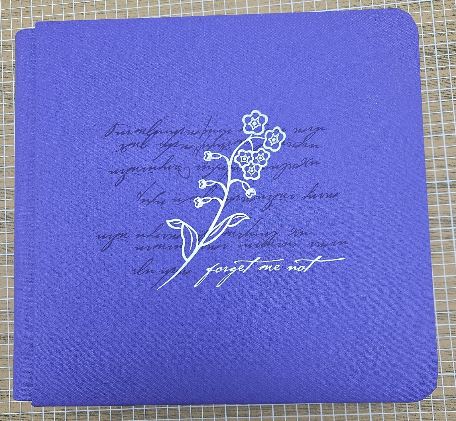 Creative Memories Forget Me Not Purple Alzheimers Association Scrapbook Album