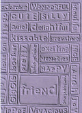 Cuttlebug Embossing Folder with Positive Words Design Adorable Kissable Pretty