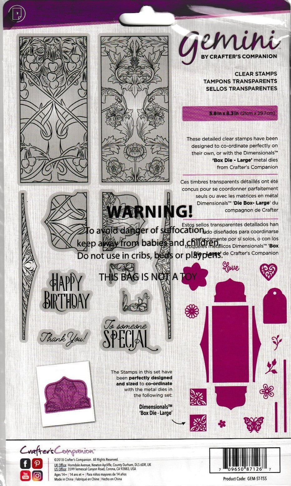 GEM-ST-TSS To Someone Special Gemini Clear Stamps 11 Pc Large Coordinated