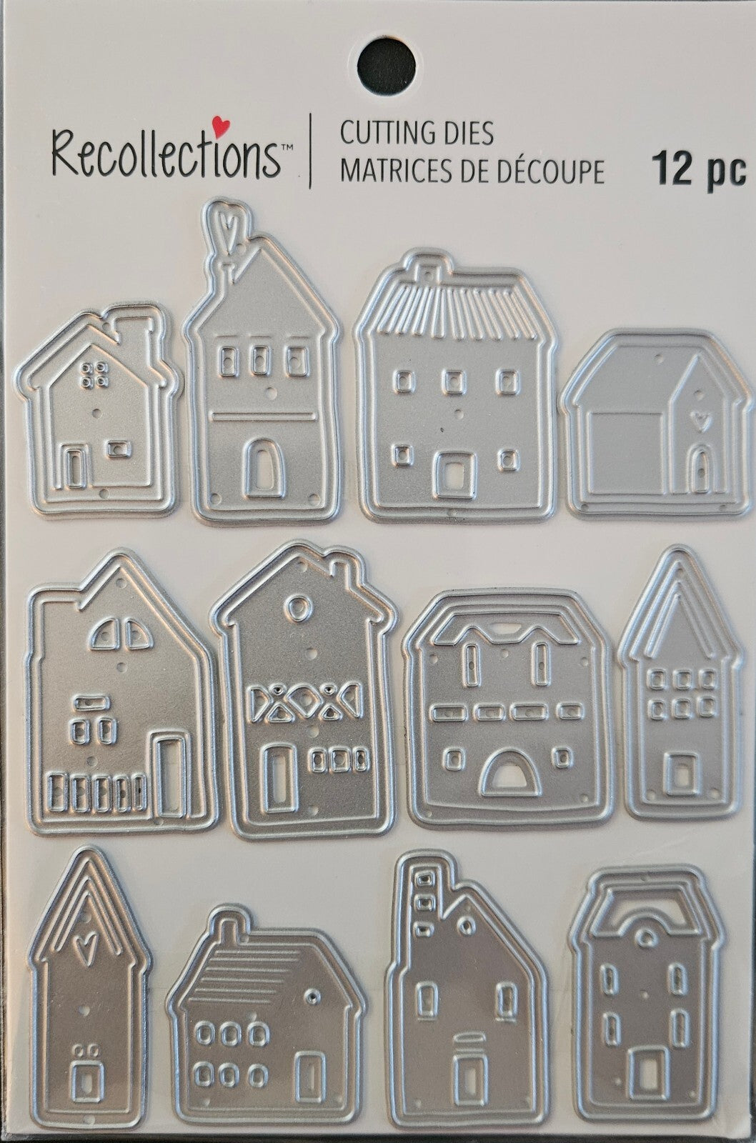 771715 Recollections House Metal Cutting Dies – 12‑Piece Mini Home Set