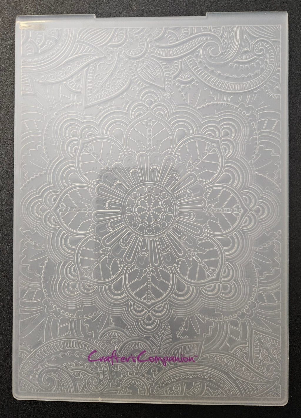 Crafter's Companion 3D Embossing Folder with Floral Mandala Design Indian Summer