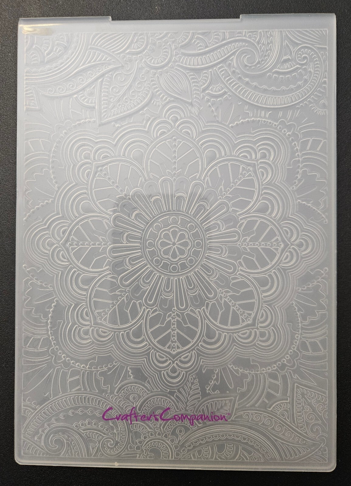 Crafter's Companion 3D Embossing Folder with Floral Mandala Design Indian Summer