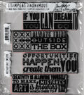 CMS289 Motivation 1 Stampers Anonymous Tim Holtz Quote Rubber Stamp Set