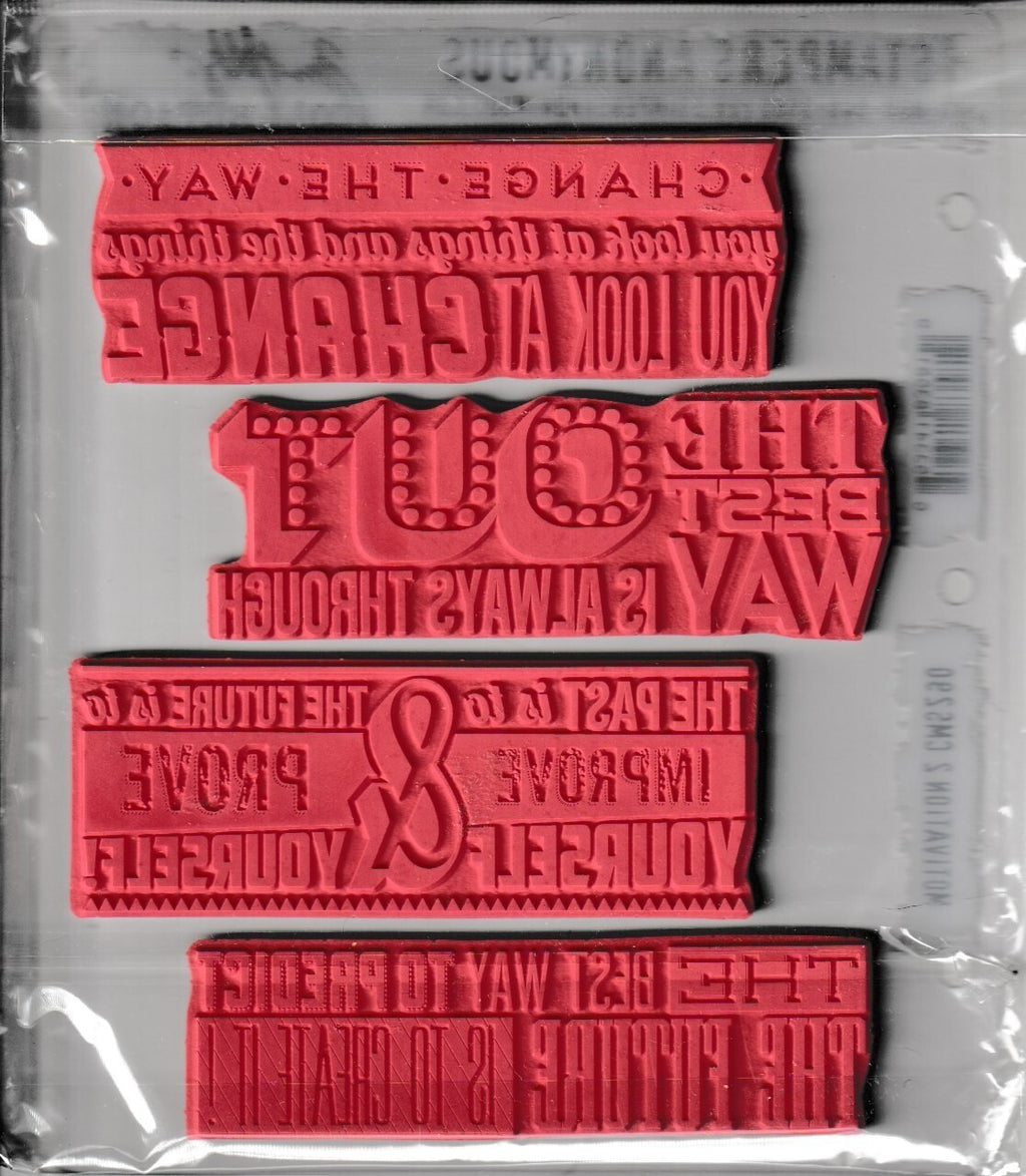 CMS290 Motivation 2 Stampers Anonymous Tim Holtz Quote Rubber Stamp Set