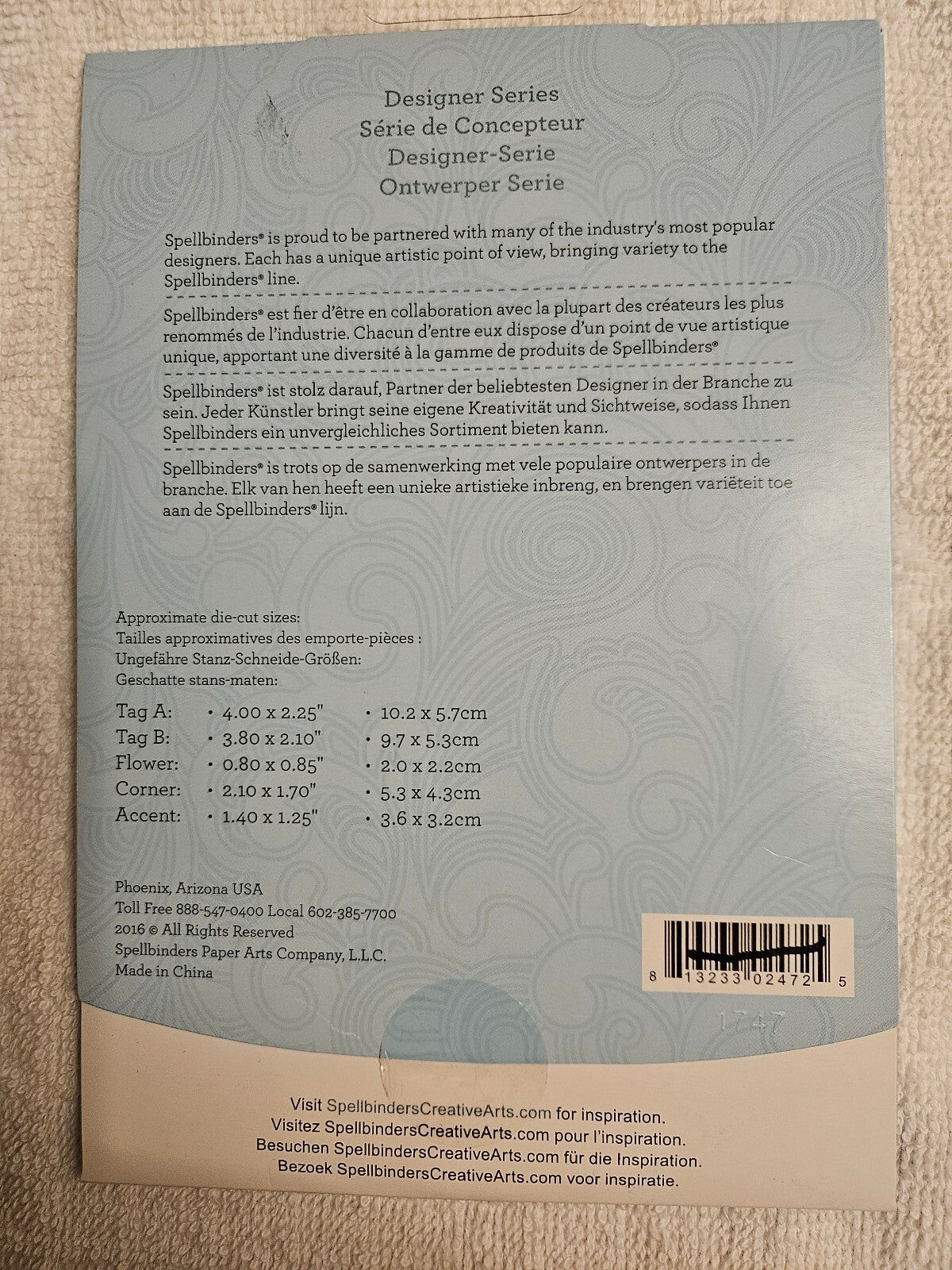 Spellbinders Designer Series Botanical Bliss Twisted Floral Tags Cutting Dies