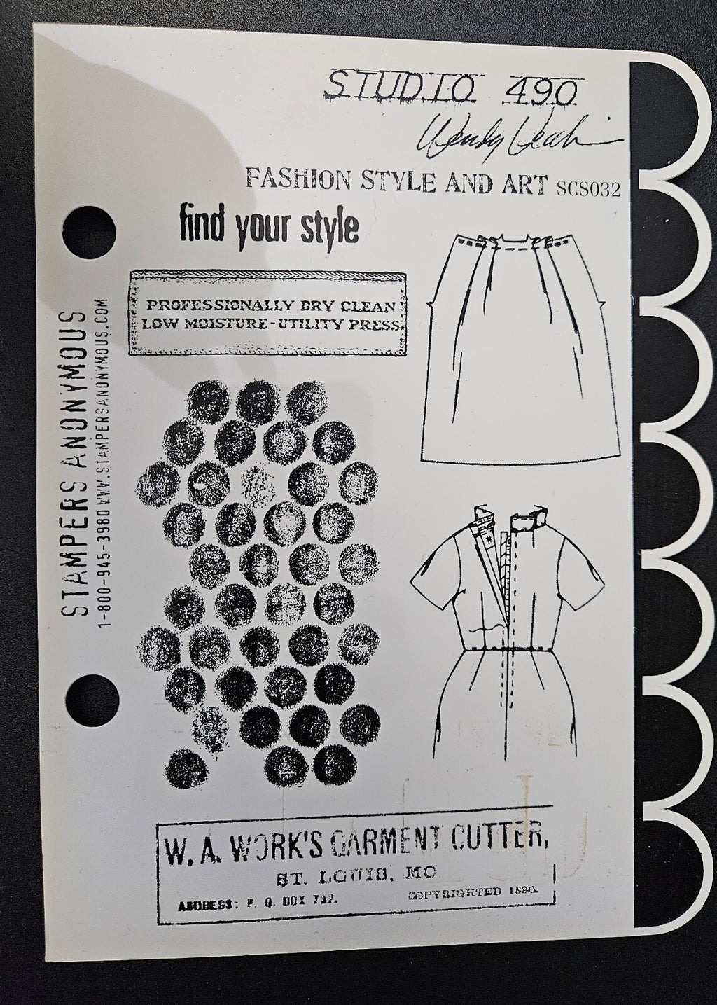 Studio 490 Fashion Style and Art SCS032 Rubber Stamps Wendy Vecchi