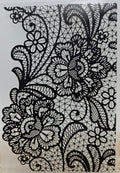 Black Floral Lace Pattern Embossing Folder Paper Crafting Journal Card Making