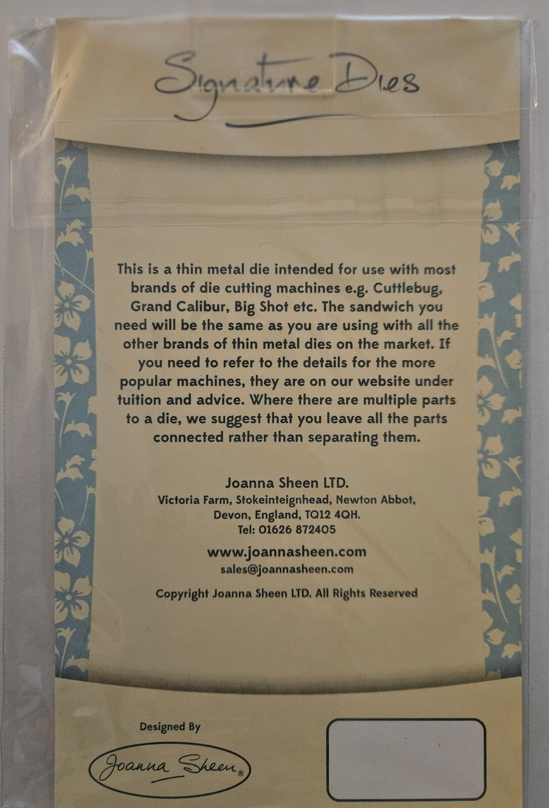 Joanna Sheen Signature Dies Emboss and Clear Stamps Set - Floral and Sentiments
