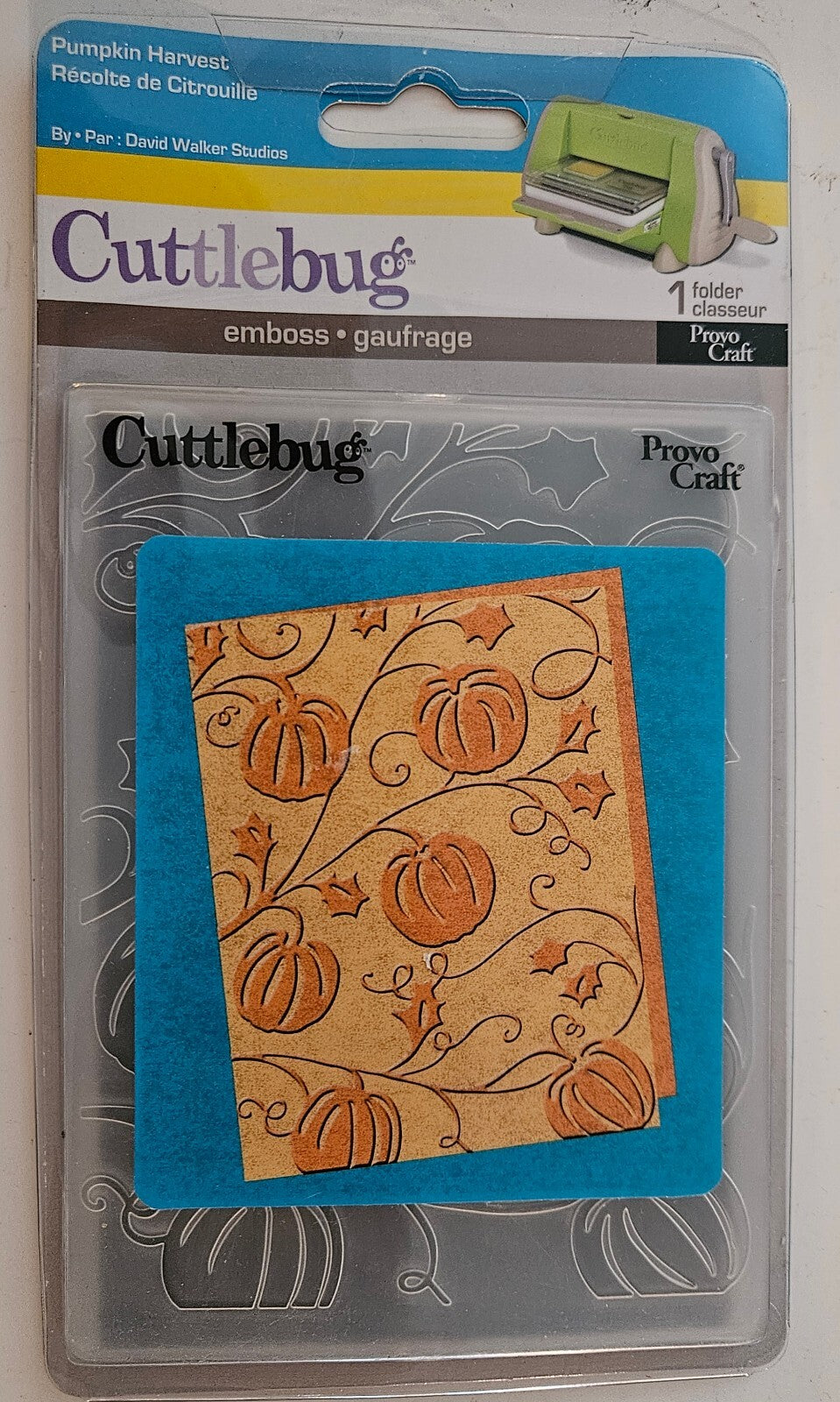37-1906 Pumpkin Harvest Cuttlebug Embossing Folder Provo Craft