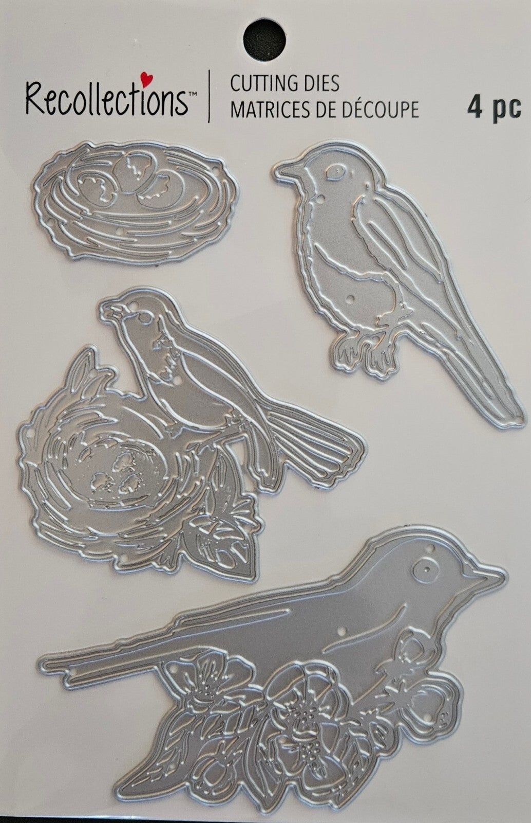 771717 Recollections Bird & Nest Metal Cutting Dies – 4‑Piece Nature Set