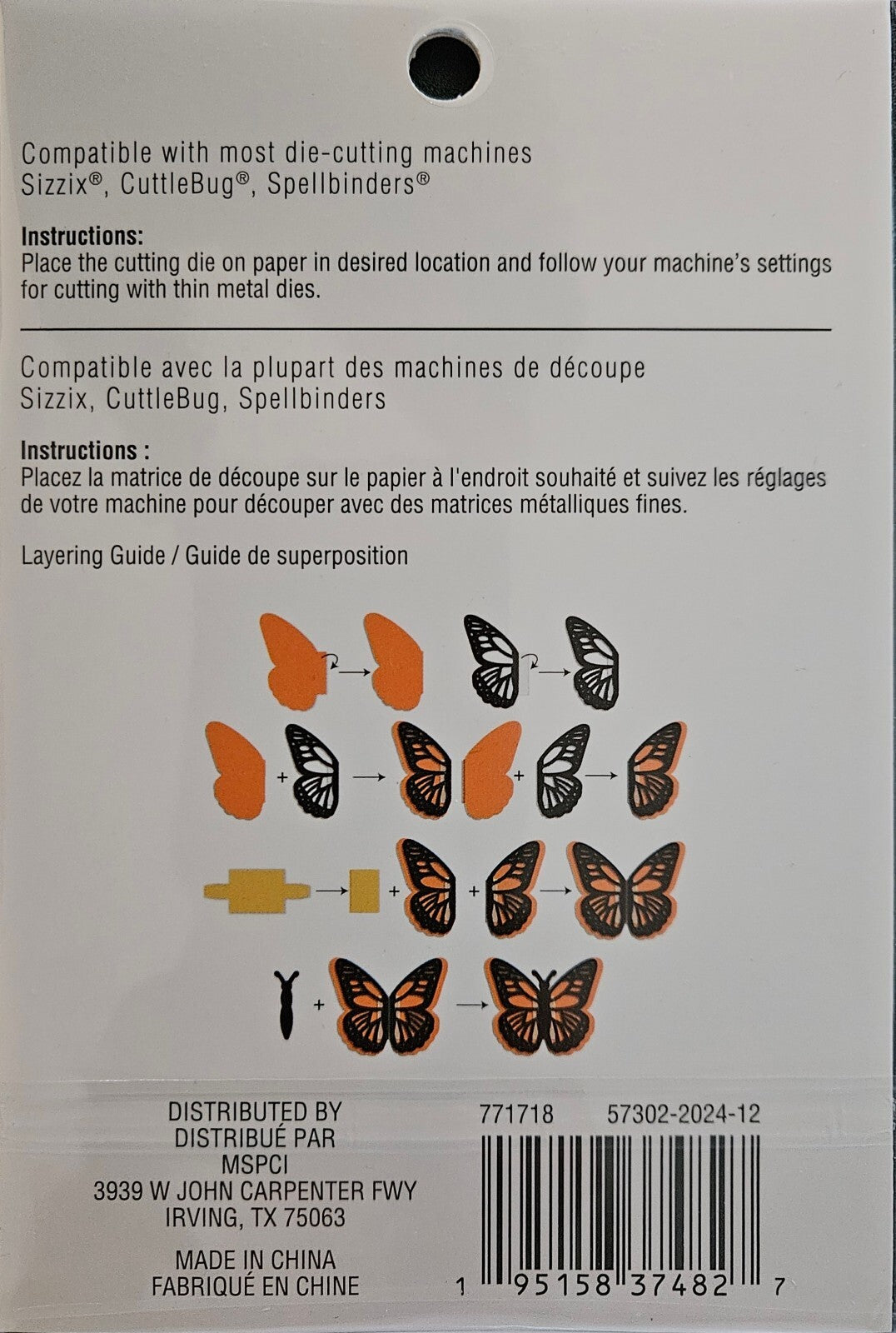771718 Recollections Butterfly Layering Dies – 6‑Piece Dimensional Craft Set